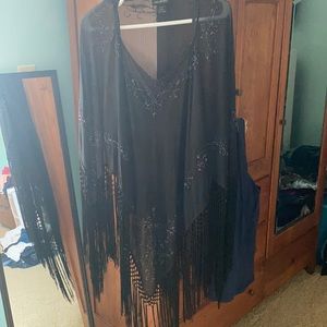 Lame Bryant 14/20 black shawl